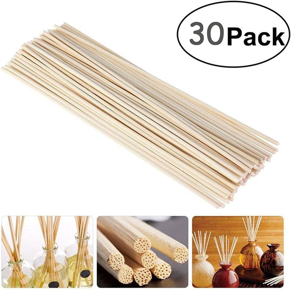 30 Pcs Natural Rattan Reed Diffuser Sticks for Home Fragrance