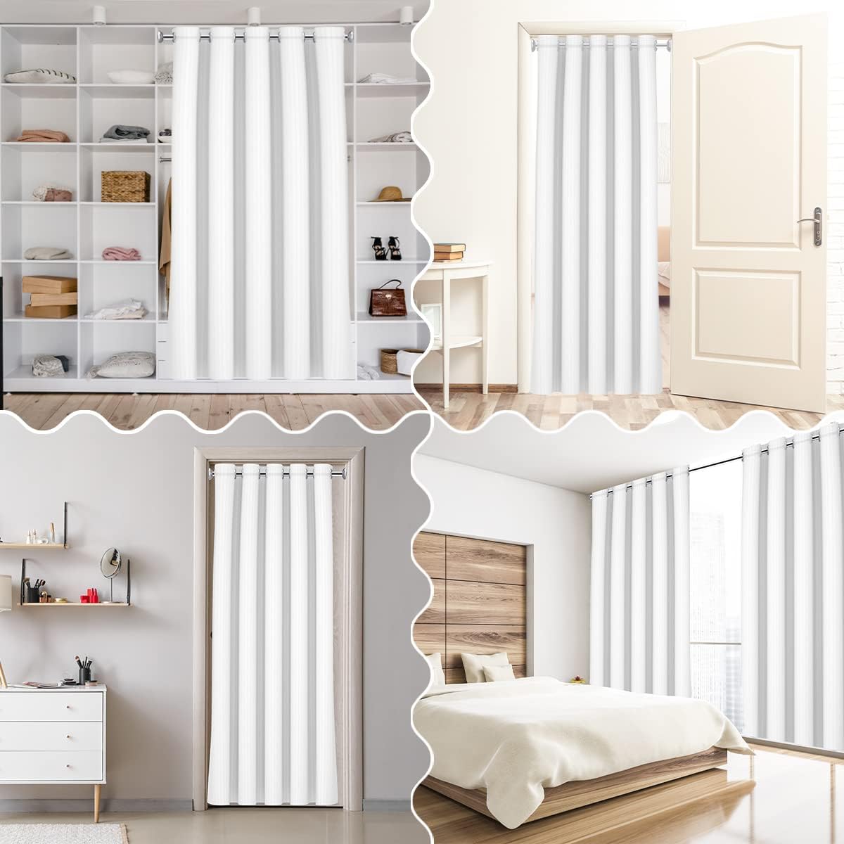 Rustic Farmhouse Door Curtain with Cow Skin Print