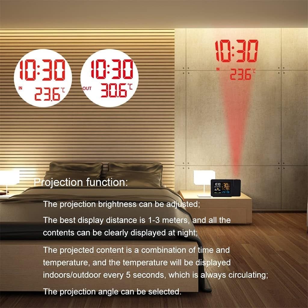 Weather Station Alarm Clock with Time Projection and Dual Alarm