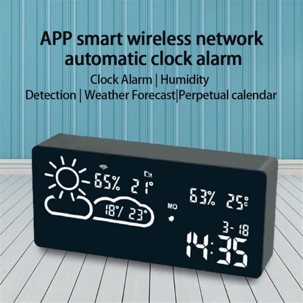 LED Smart Alarm Clock with Weather Forecast and WiFi Control