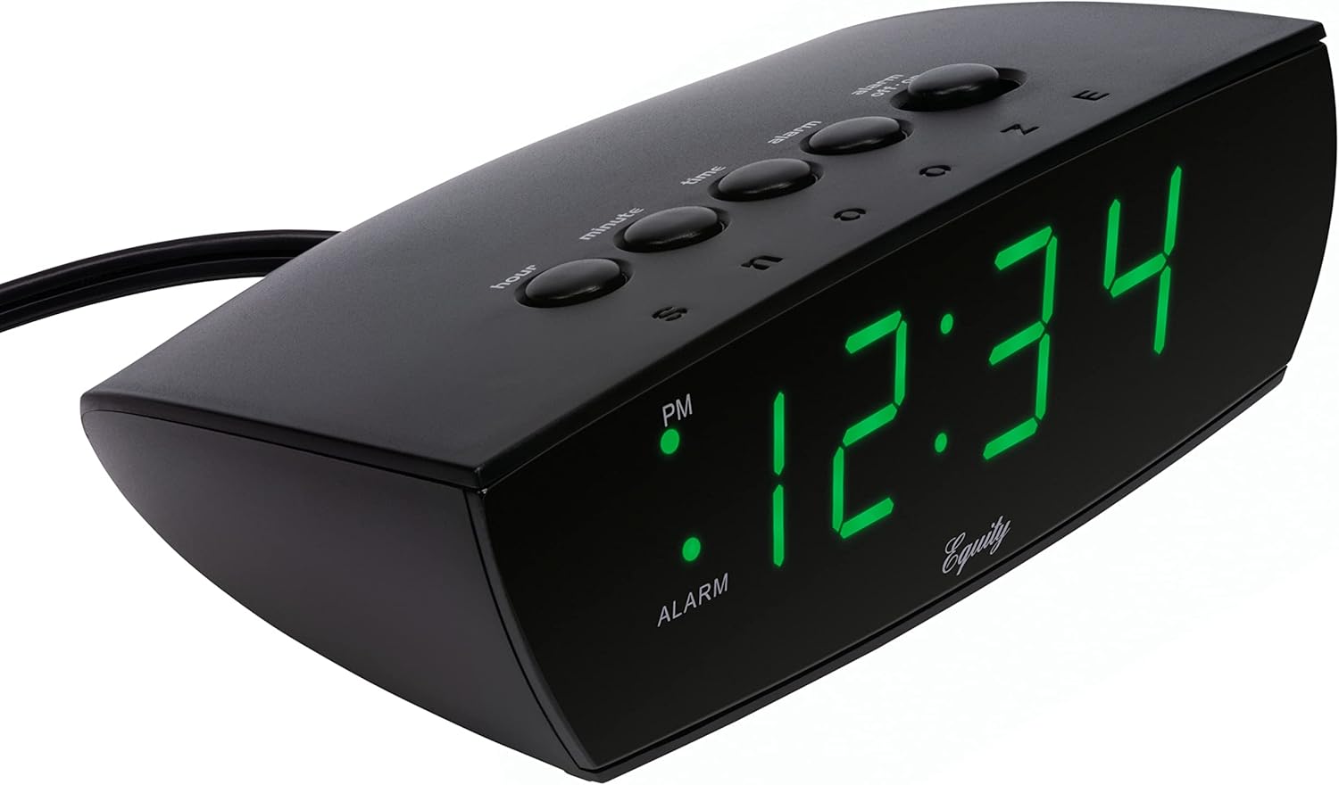 La Crosse Technology Equity 75902 Green LED Digital Alarm Clock