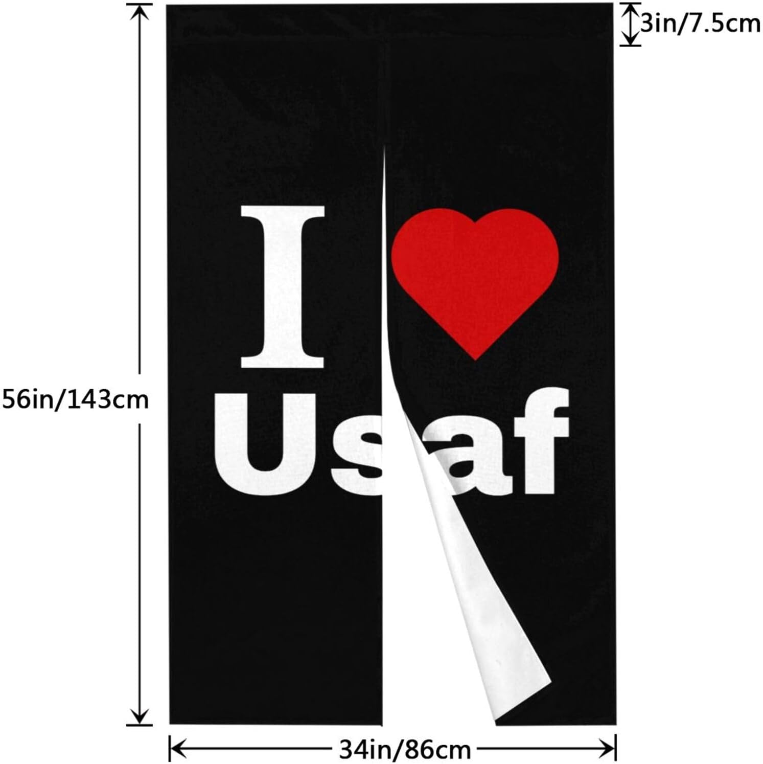 I Love USAF Blackout Curtains for Doorways