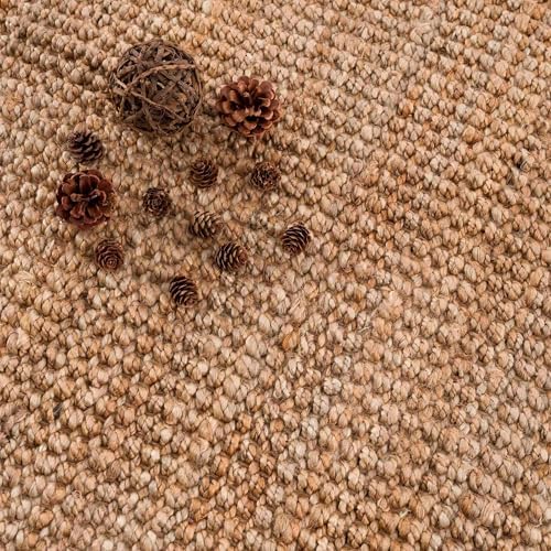 Moncton Bohemian Jute Runner Rug - 26 x 16 Farmhouse Style Hallway Carpet