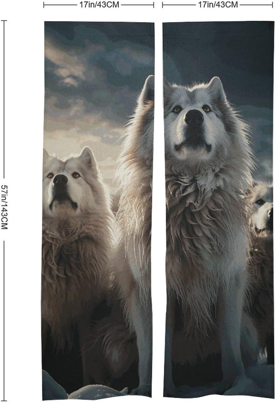 Wolf Tribe Door Cover Curtain 57x17 Inches