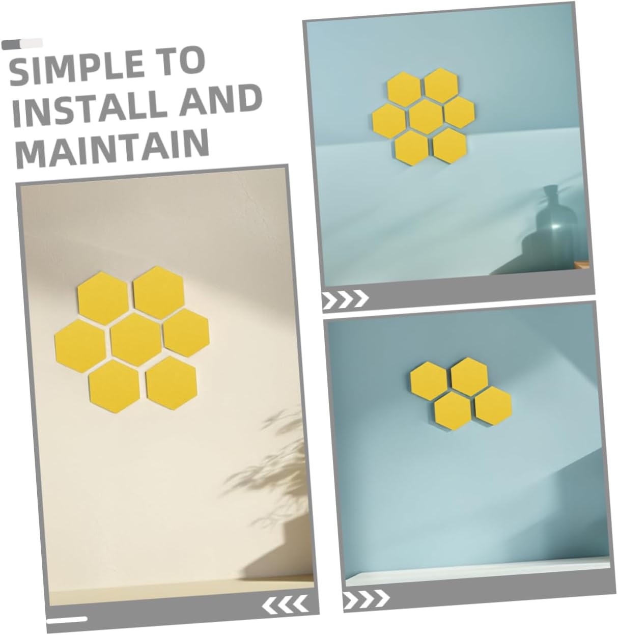VICASKY 20pcs Hexagon Felt Board Tiles for Walls