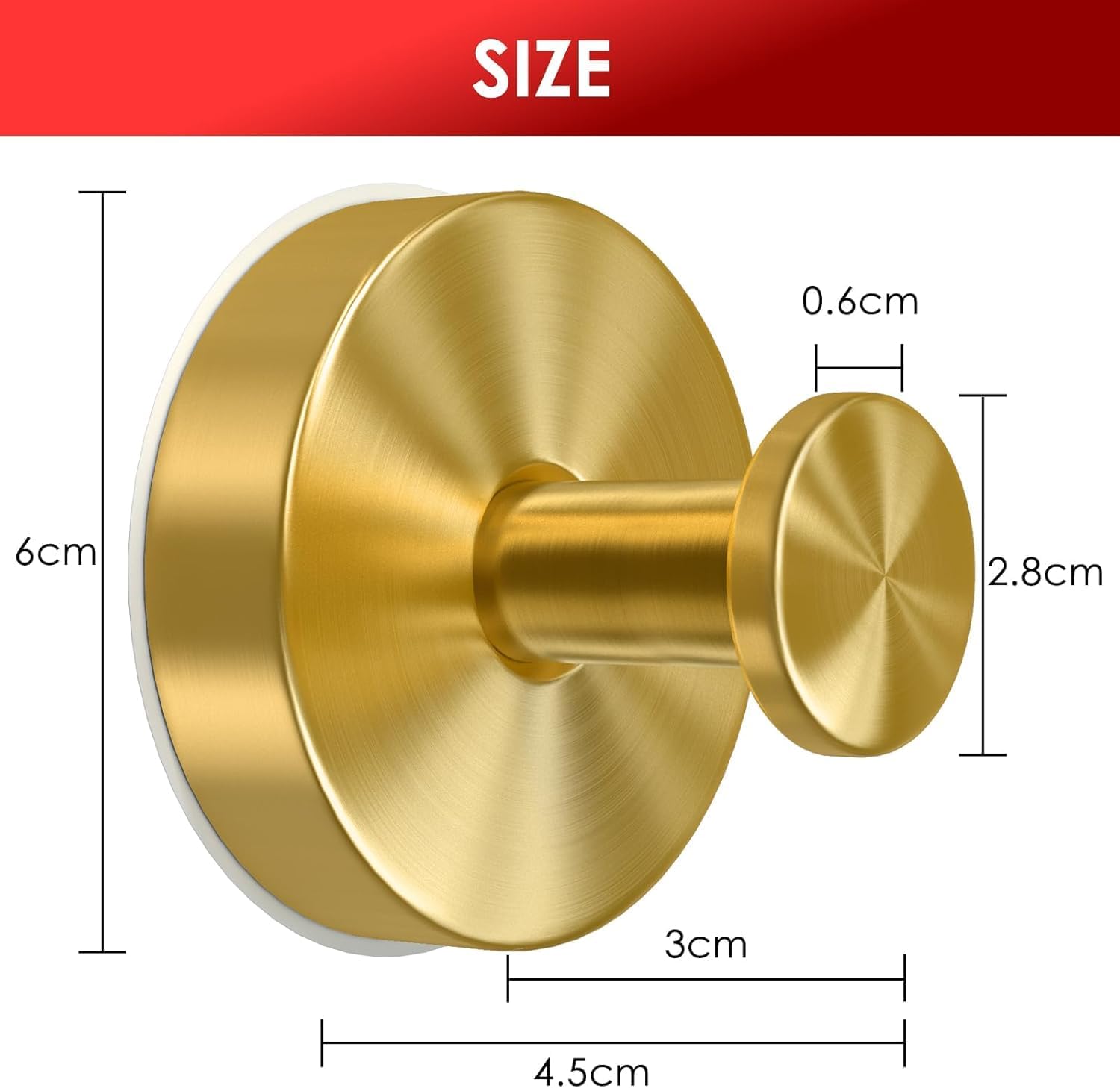 Suction Cup Wreath Hanger 15 Lbs Gold 2 Pack