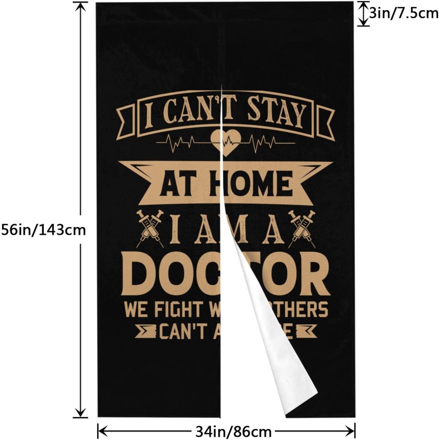 I Cant Stay At Home Doctor Blackout Curtain 34x56in