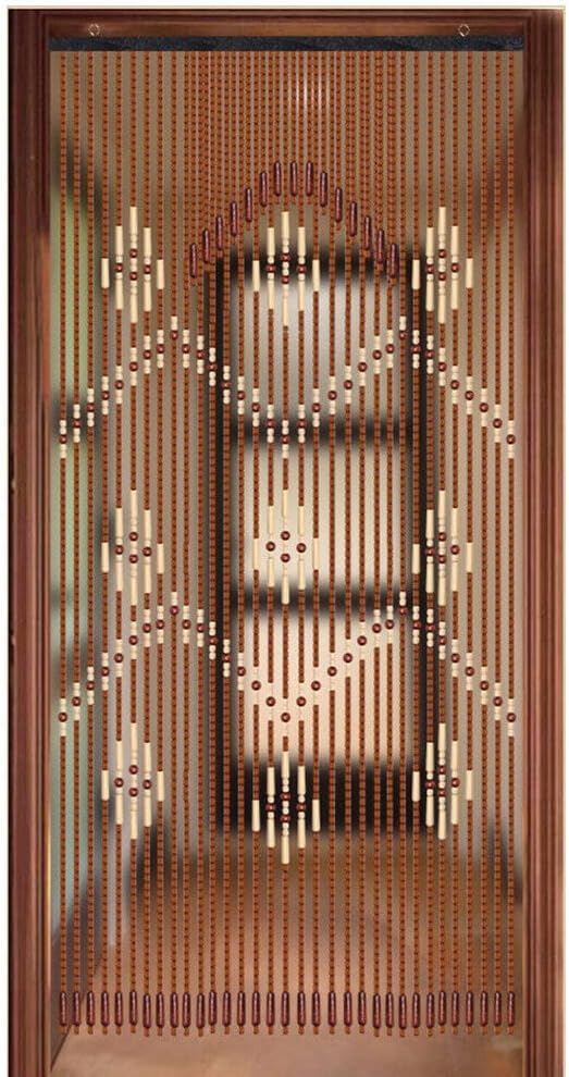 Beaded Doorway Curtain - Wooden Bamboo Room Divider