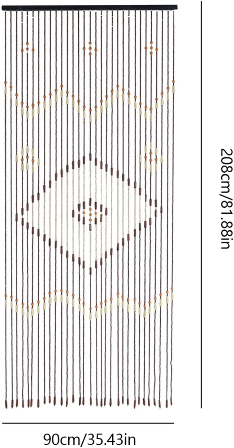 CNCEST Wooden Bead Curtain 31 Lines Panel
