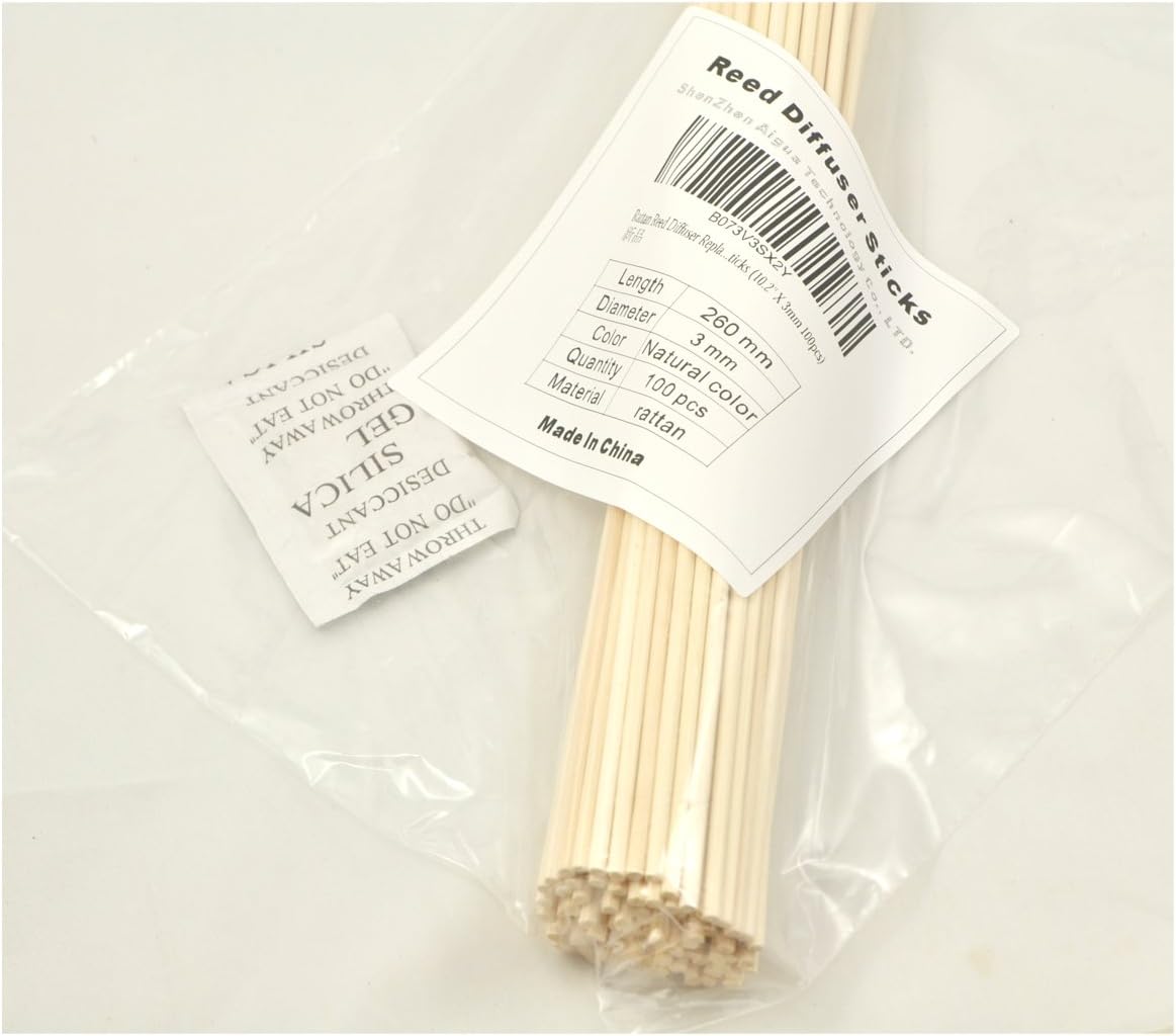 100 Pieces Natural Rattan Reed Diffuser Sticks 12 Inch