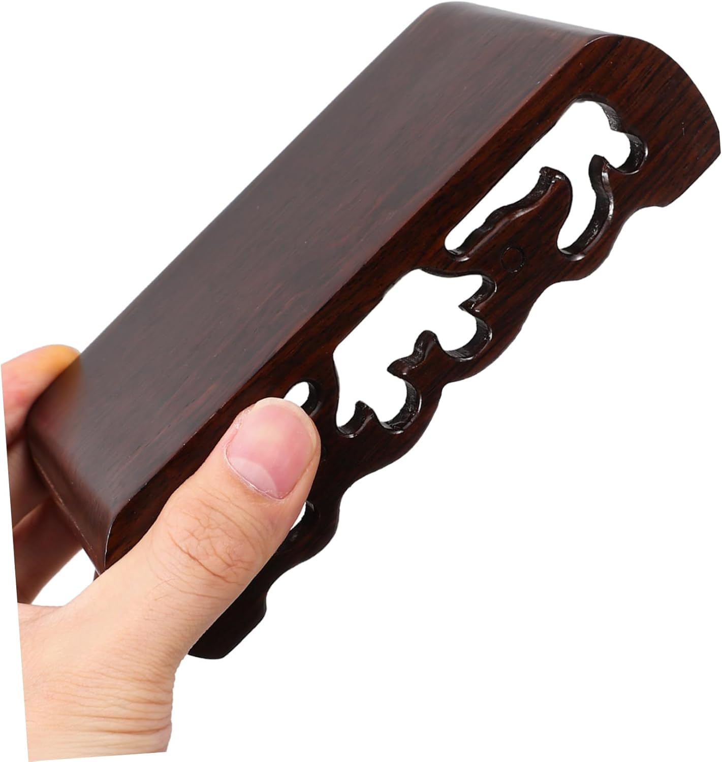 DECHOUS Rectangular Wood Pedestal Stand for Vases and Artifacts