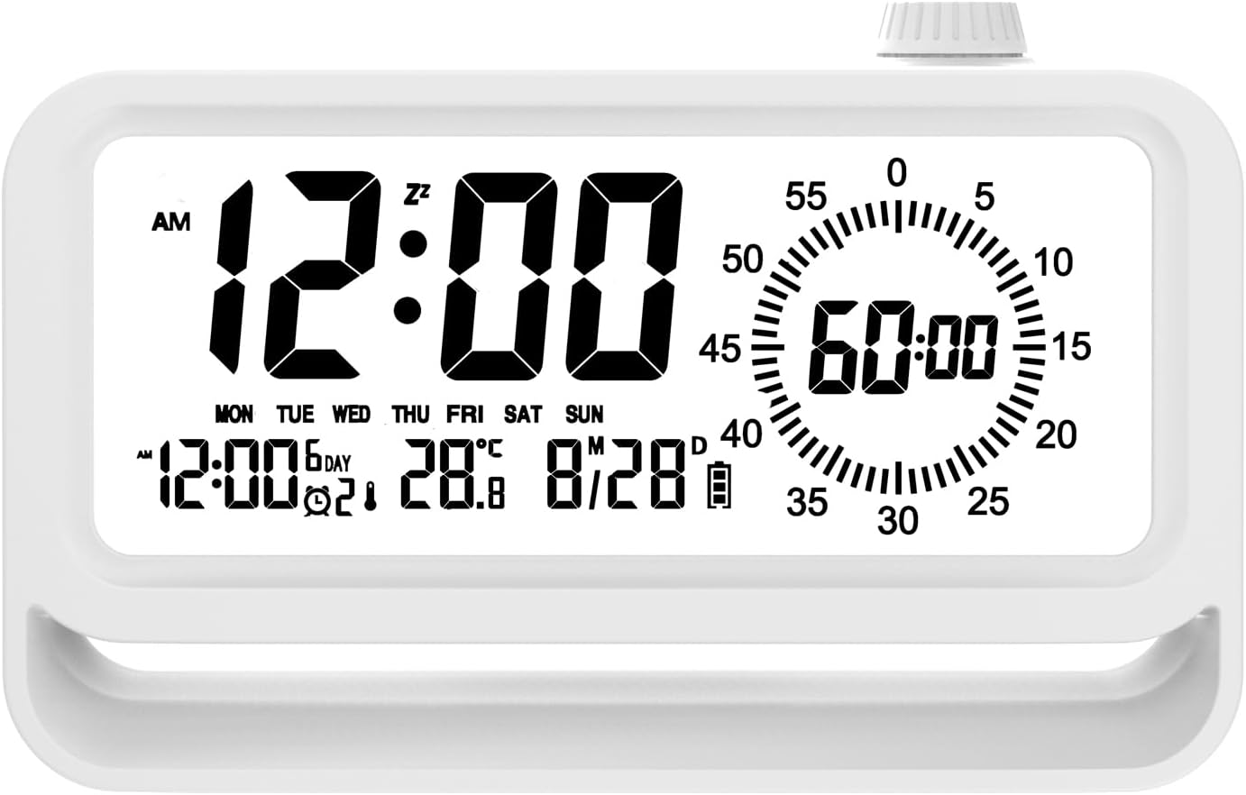 Digital Alarm Clock with Night Light and Timer