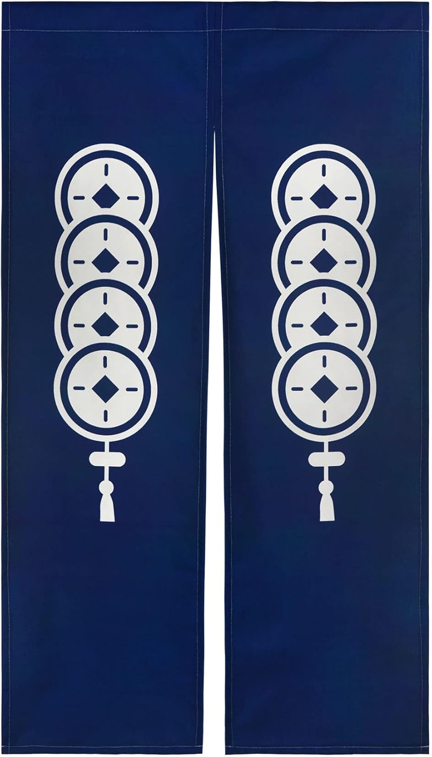 LIGICKY Japanese Noren Curtain Door Divider 335x59 Inch Navy Blue