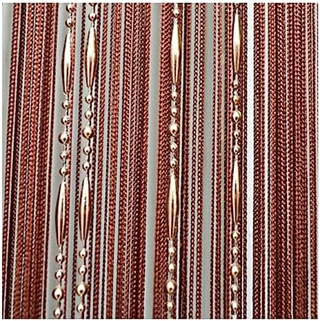 ECYC 118x118 Inch Brown Beaded Curtain Panel Divider