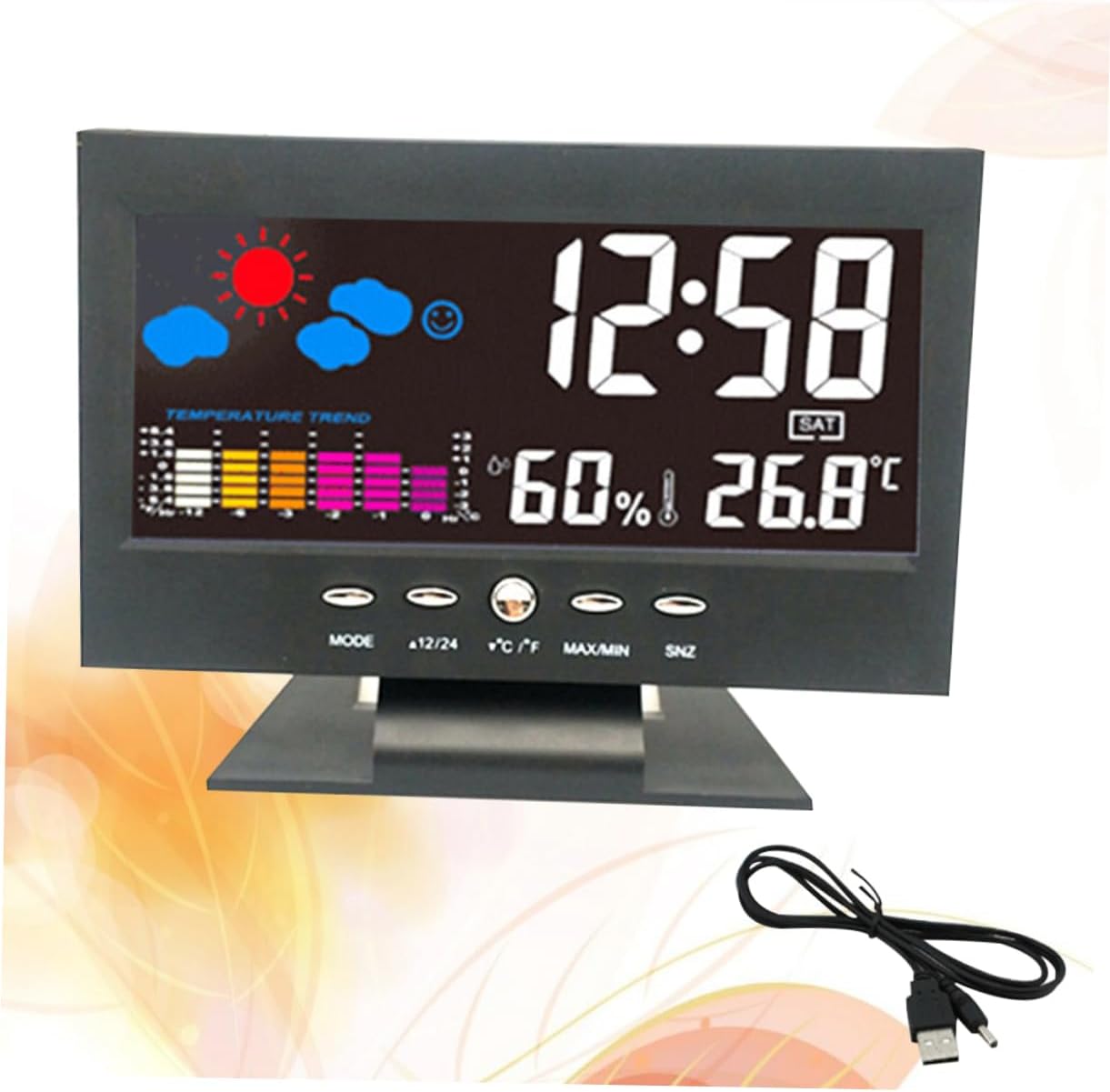 Multi Functional Large Screen Perpetual Calendar Clock with LED Backlight