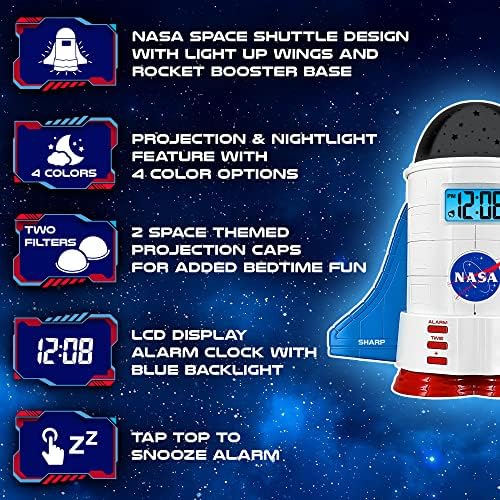 Sharp NASA Space Shuttle Alarm Clock with Night Light