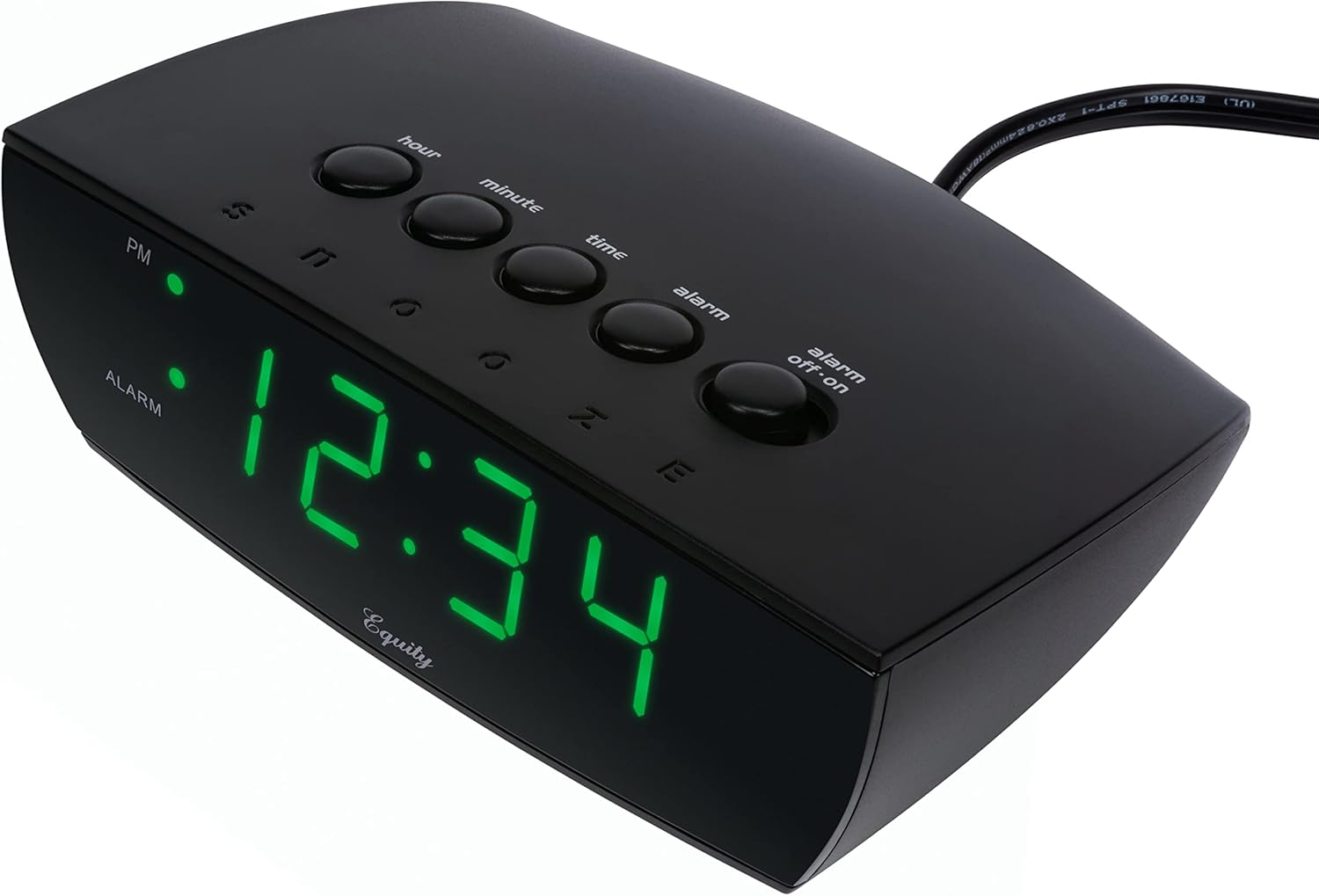 La Crosse Technology Equity 75902 Green LED Digital Alarm Clock