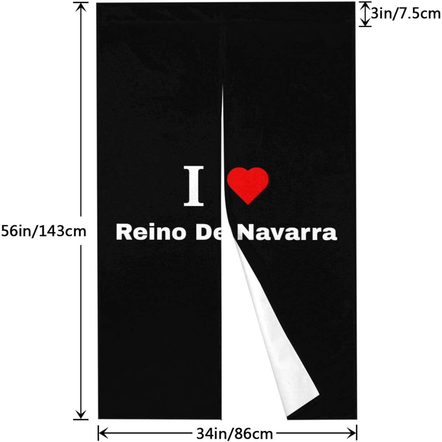 I Love Reino De Navarra Blackout Curtains 34x56in Door Panel