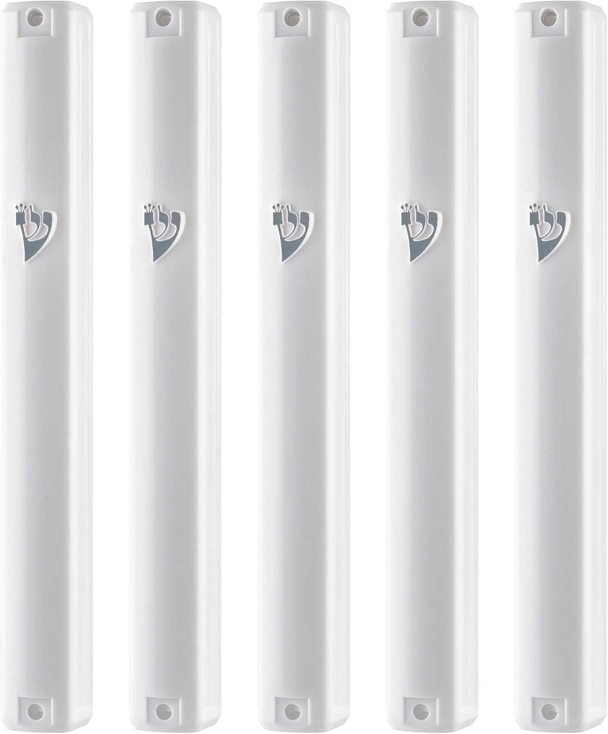 Super Stamt Mezuzah Case Holder 25 pcs Plastic Silver Waterproof