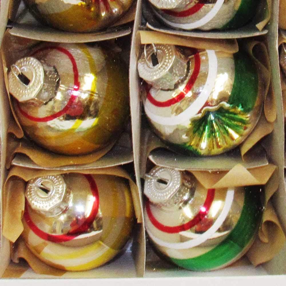 Kurt S Adler 30mm Glass Ball Ornament Set of 16