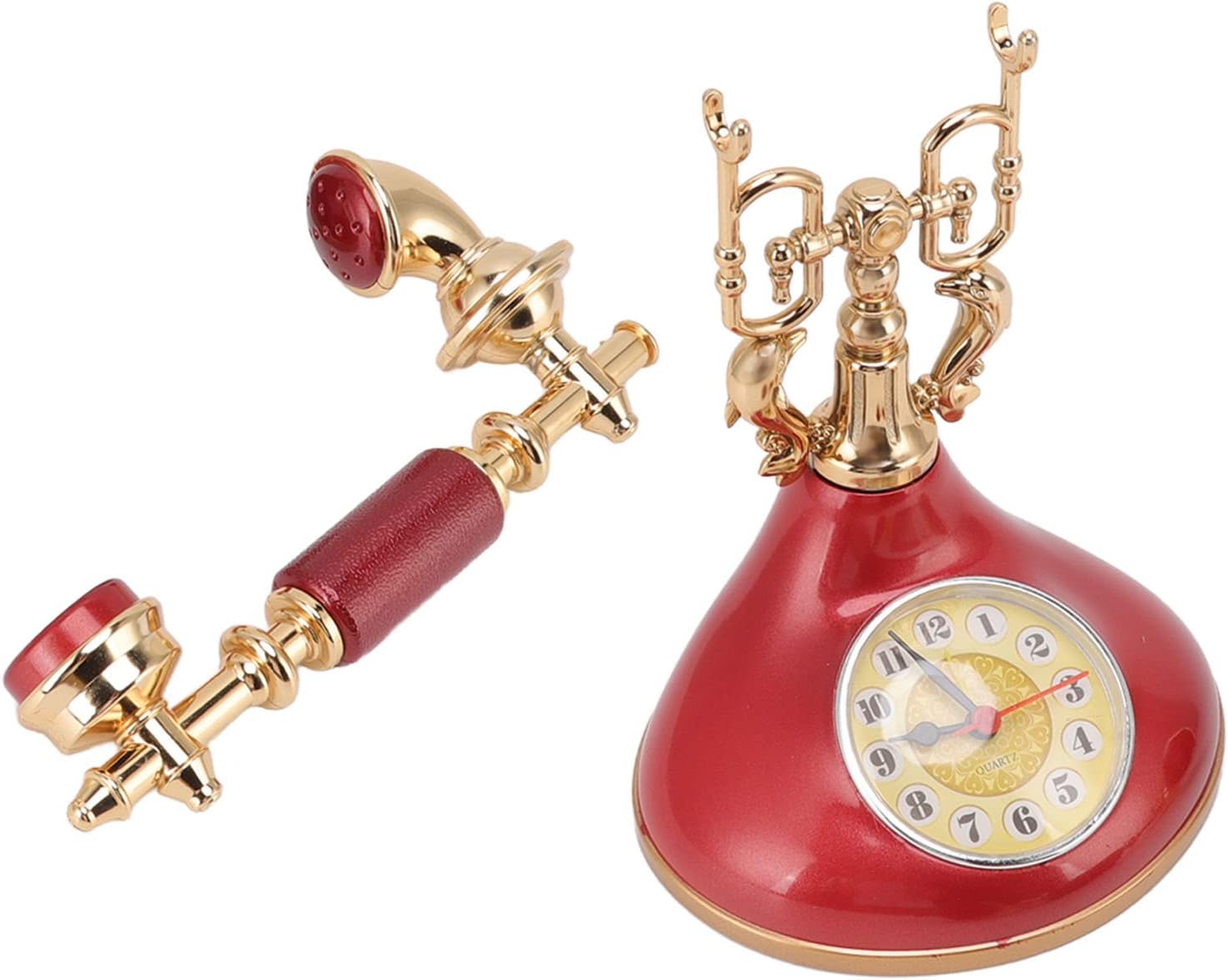 Retro Telephone Clock with Alarm and Large Numerals