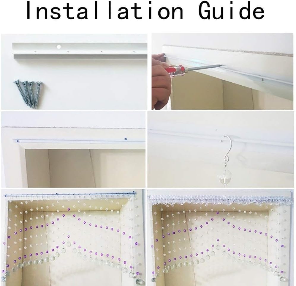 Beaded Curtain with Crystal Beads for Doorway Decor
