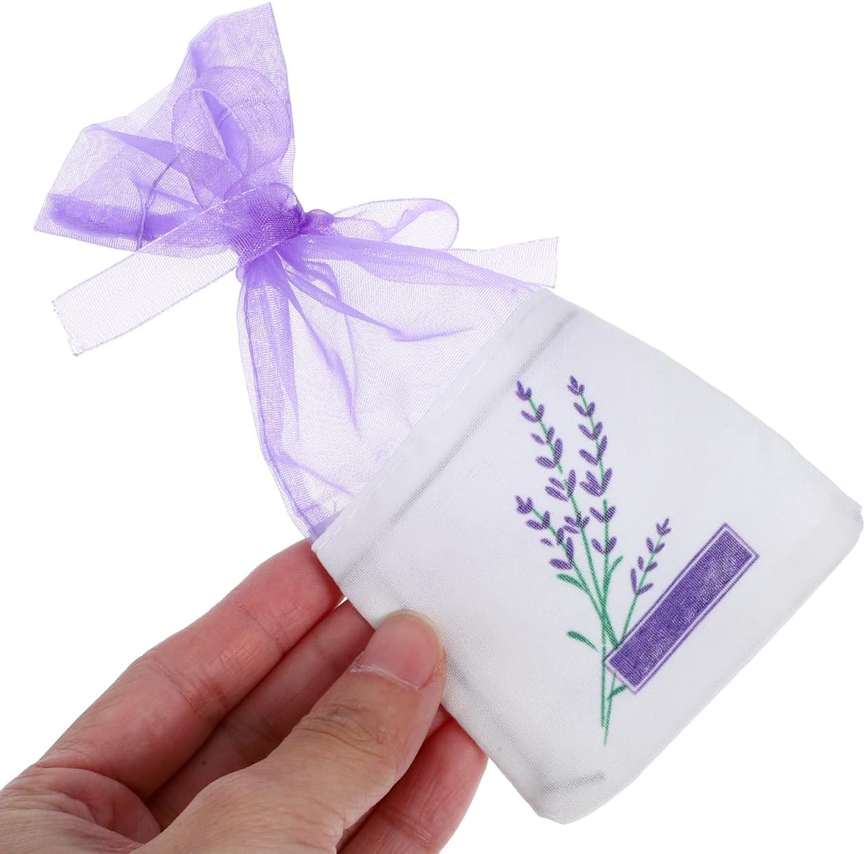 DOITOOL Lavender Sachet Bags 25 Pack - Organza Gauze with Ribbon