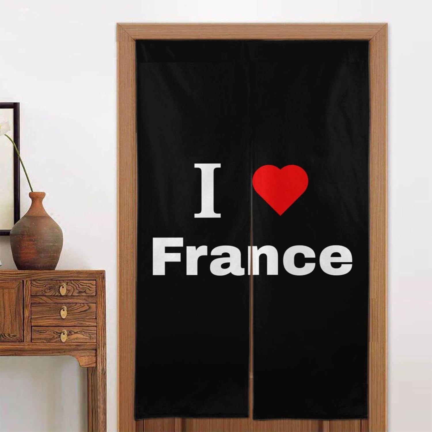 I Love France Blackout Curtains for Doorways