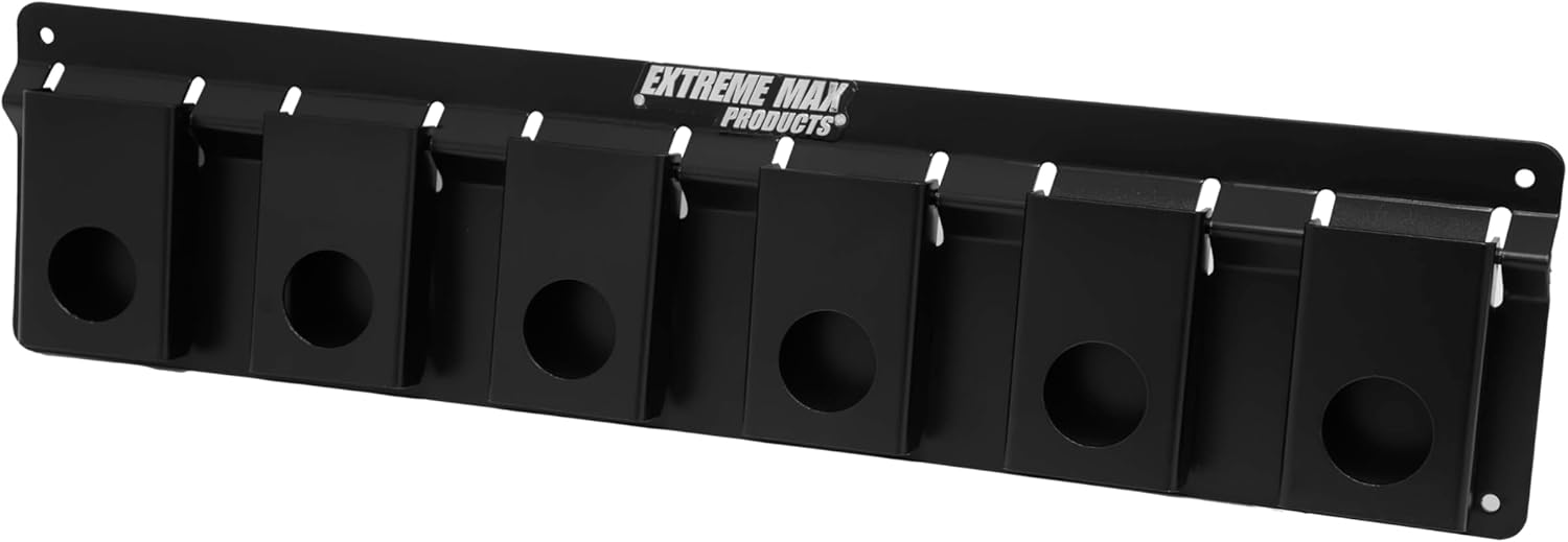 Extreme Max 6-Mount Umbrella Holder Wall Mount Black