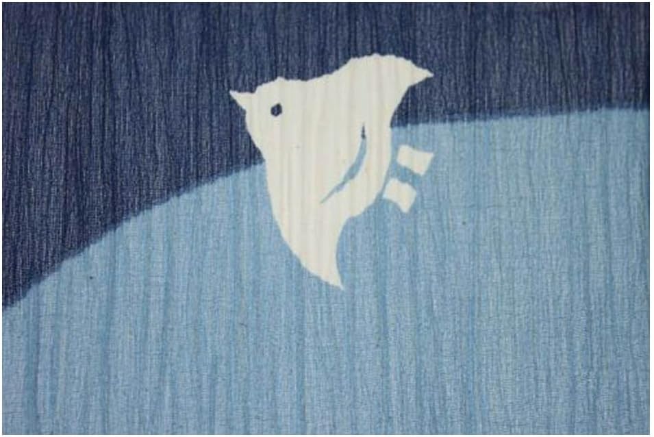 Made in Japan Noren Curtain Tapestry Plovers with Waves 1