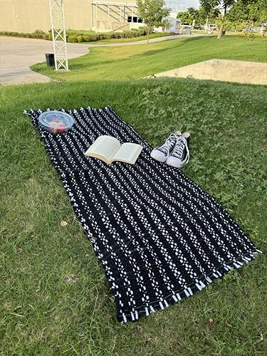 Handmade Mexican Chindi Rug 5x2 ft Striped