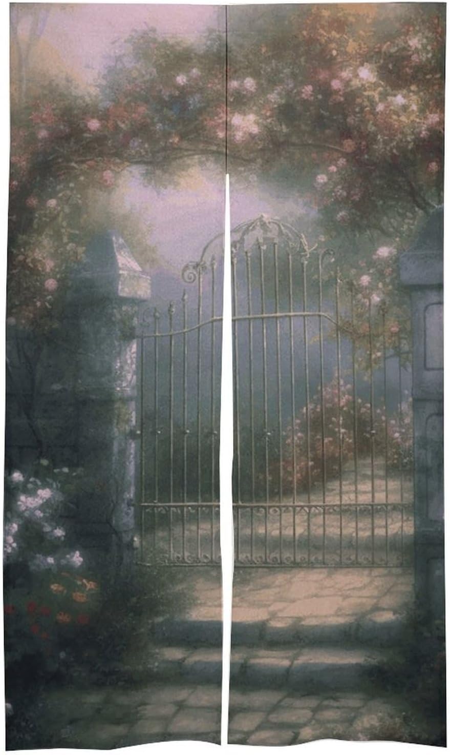 Secret Garden Door Cover Curtain 57x17 Inches