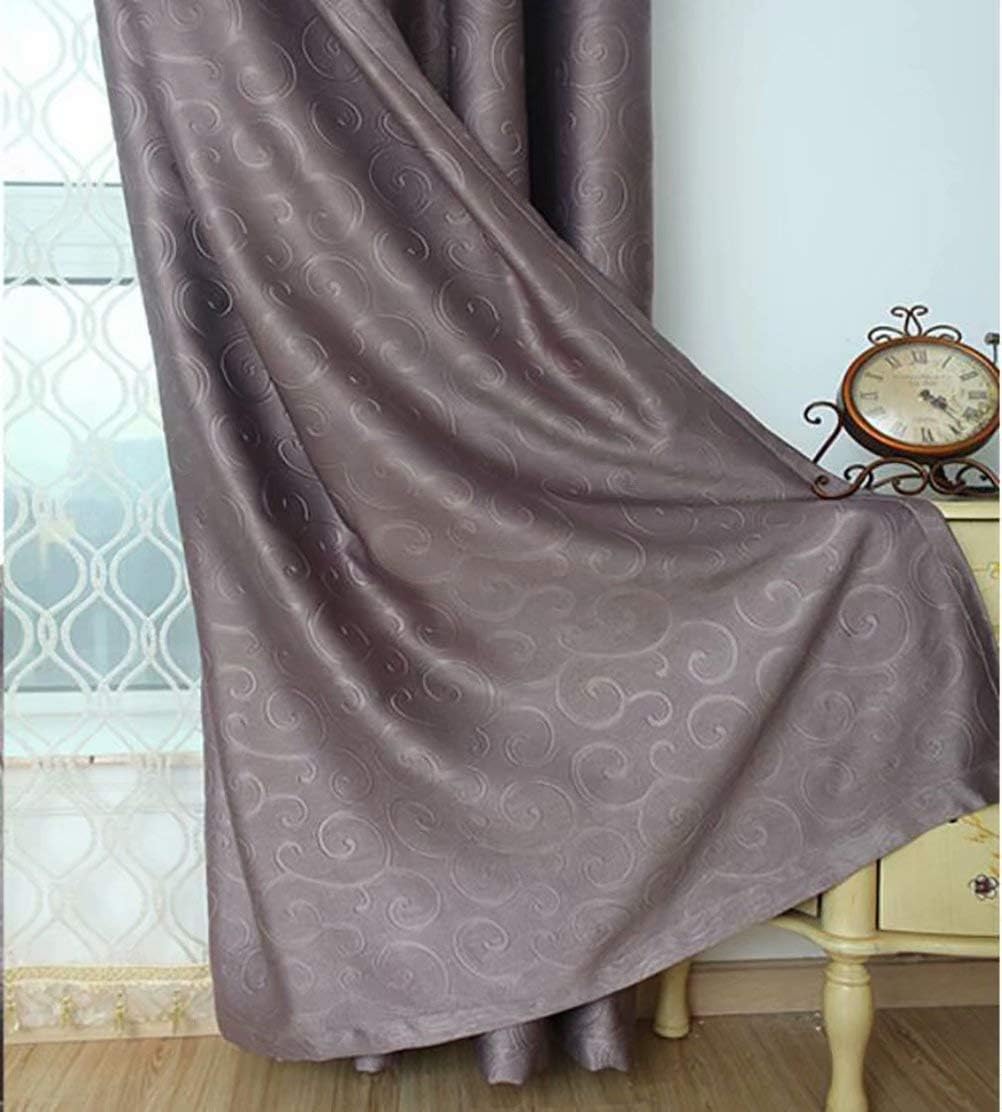 HAPPLiGNLY Velvet Beaded Embossed Curtains 160x250cm 2 Gray Panels