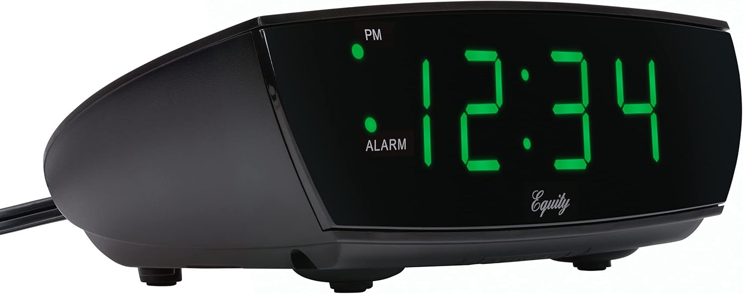 La Crosse Technology Equity 75902 Green LED Digital Alarm Clock