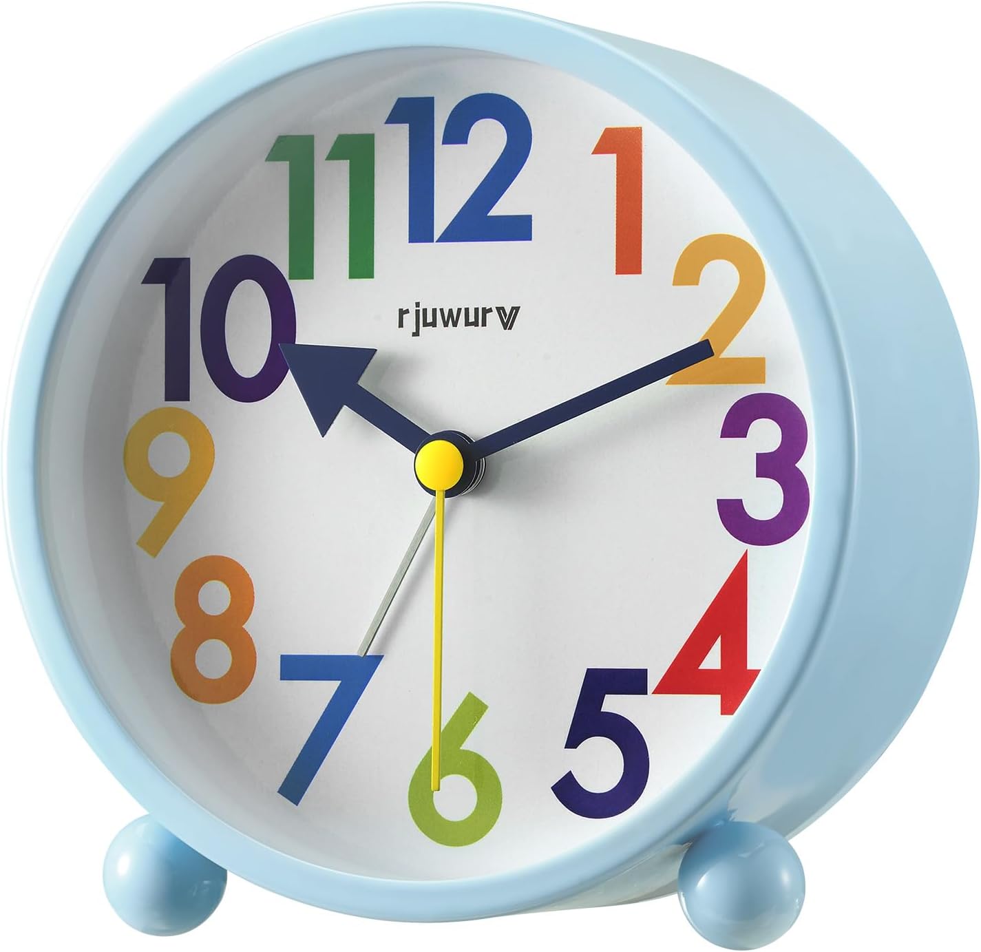 Metal Super Silent Beep Alarm Clock Ice Blue