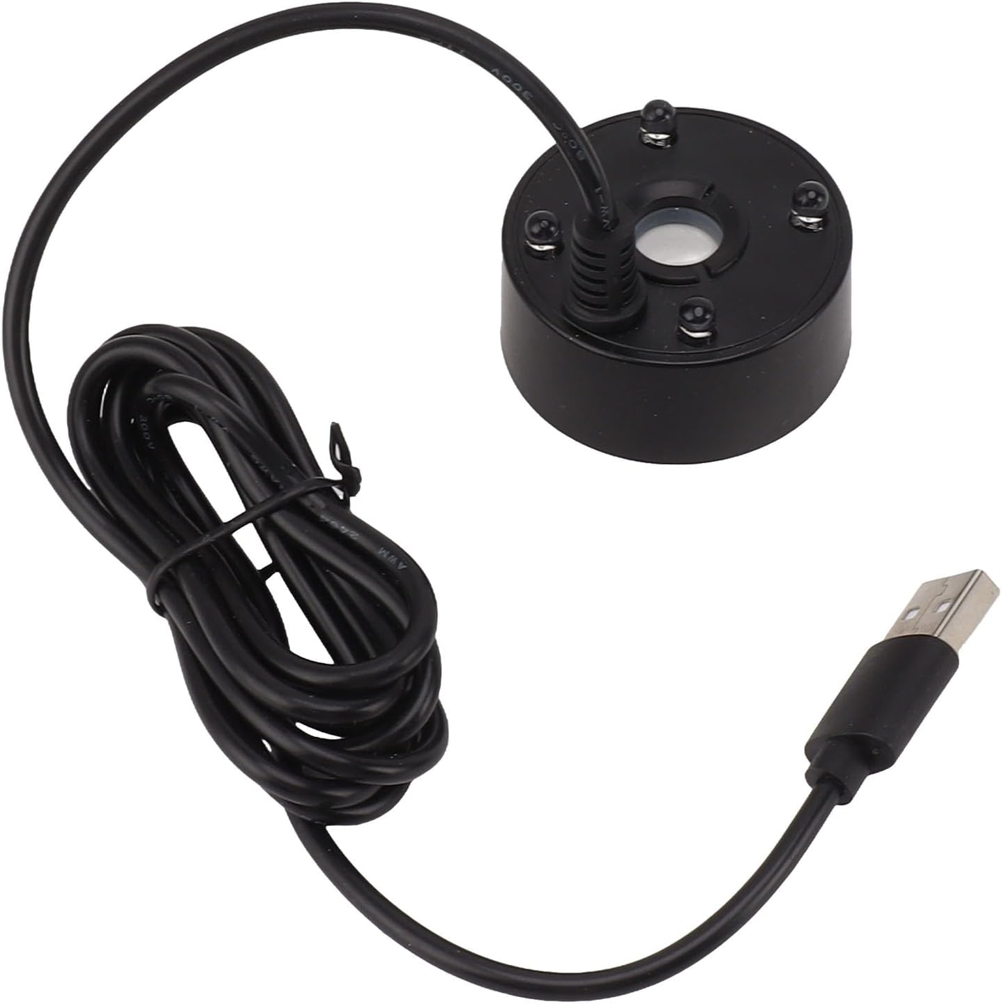 ZJchao Ultrasonic Mist Maker Fogger with LED Lights - 5V USB Black