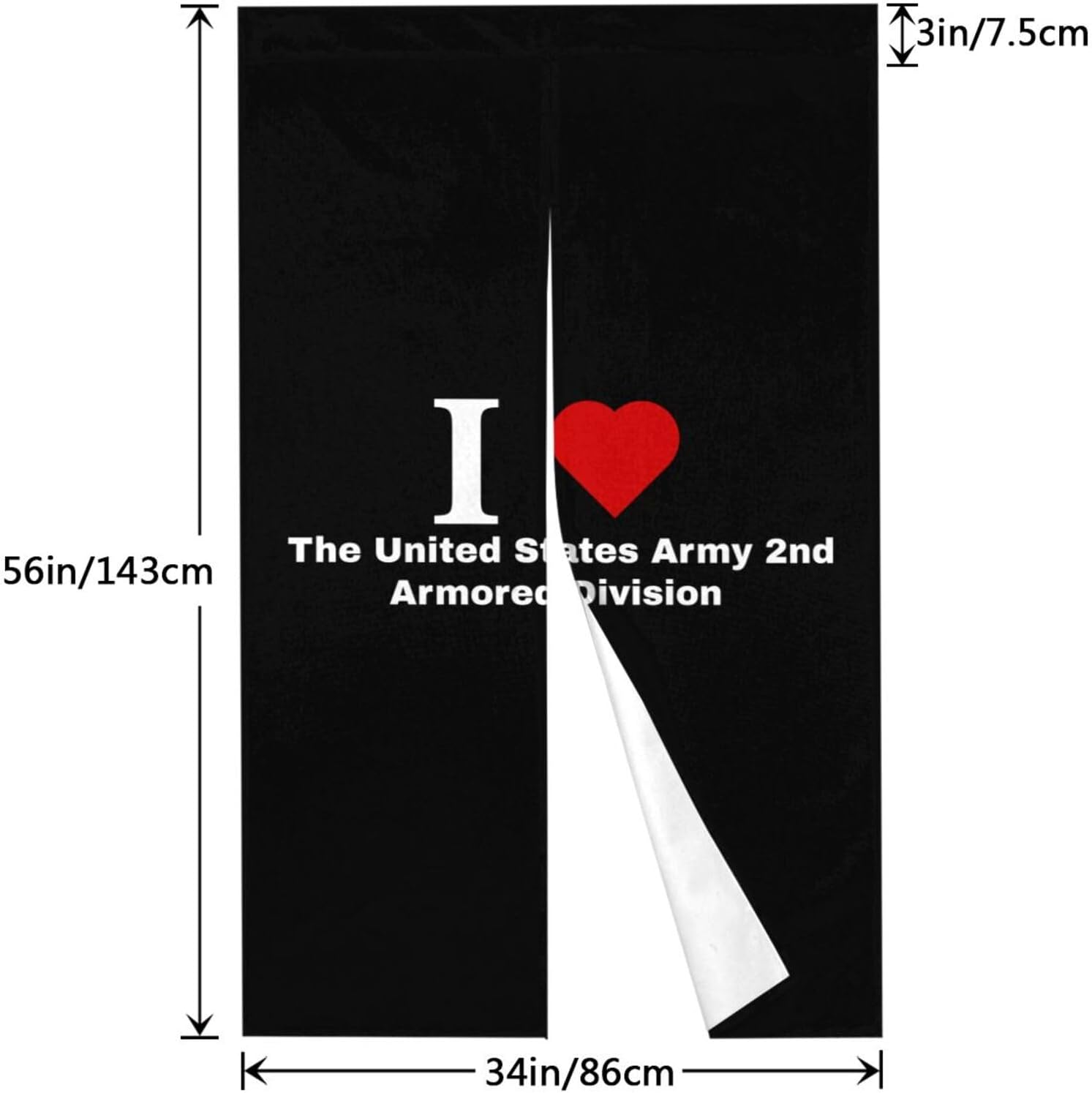 MULIHU 2nd Armored Division Blackout Curtains for Doorways 34x56in