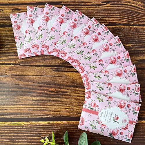 Fresh Rose Scented Sachets 12 Pack Long Lasting