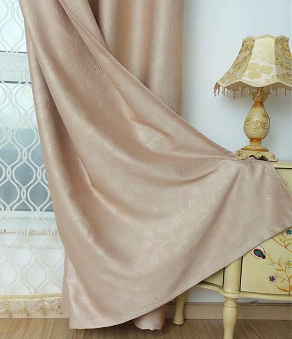 HAPPLiGNLY European Minimalist Velvet Curtain 140x230cm 2 Panels Beige