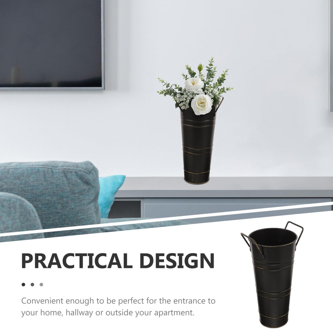 Sturdy Metal Umbrella Stand for Entryway and Home Office