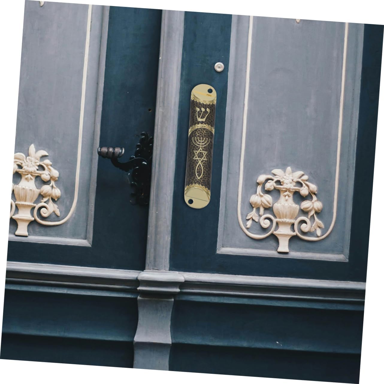 Wakauto 2 Sets Zinc Alloy Mezuzah Door Blessing Decor