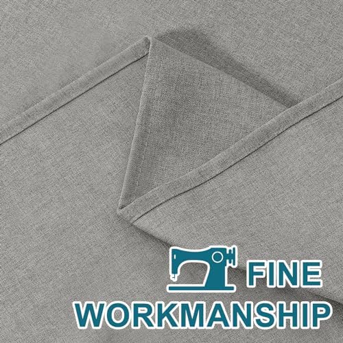 Turquoize Thick Linen Door Curtain with Tieback - Gray