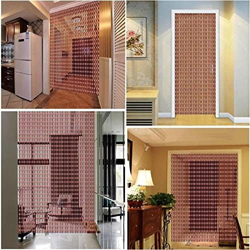 Handmade Wooden Beaded Curtain for Doors and Entryways