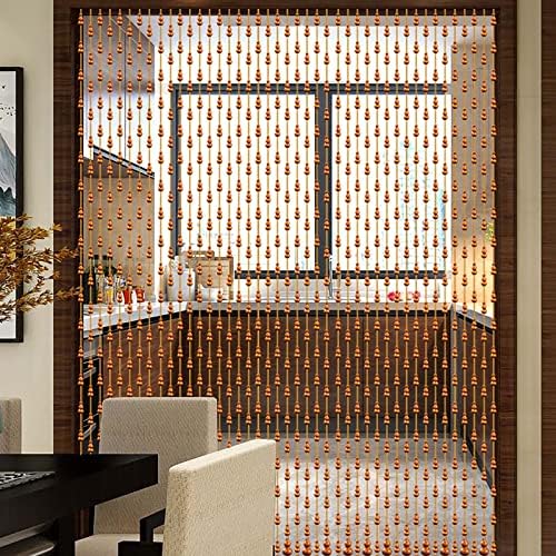 XOOFMASS Wood Beaded Curtain for Doorway Partition