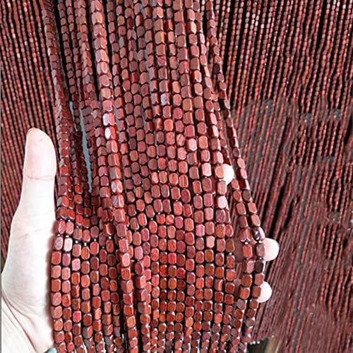 Natural Wood Bamboo Beaded Curtain Door Divider