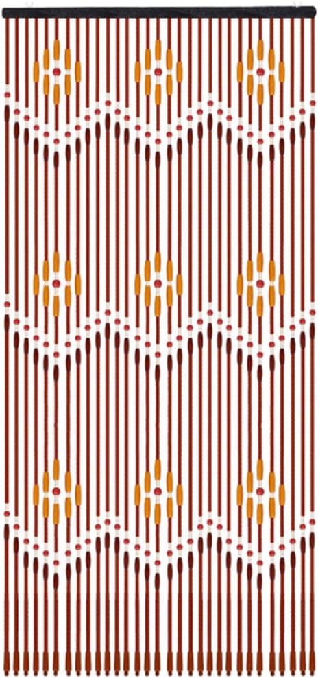 Wooden Beaded Curtain with 31 Lines Doorway Decor