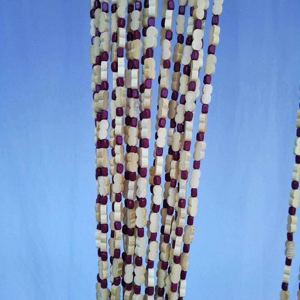 OKUOKA 39 Strands Wood Bead Curtain for Doorway