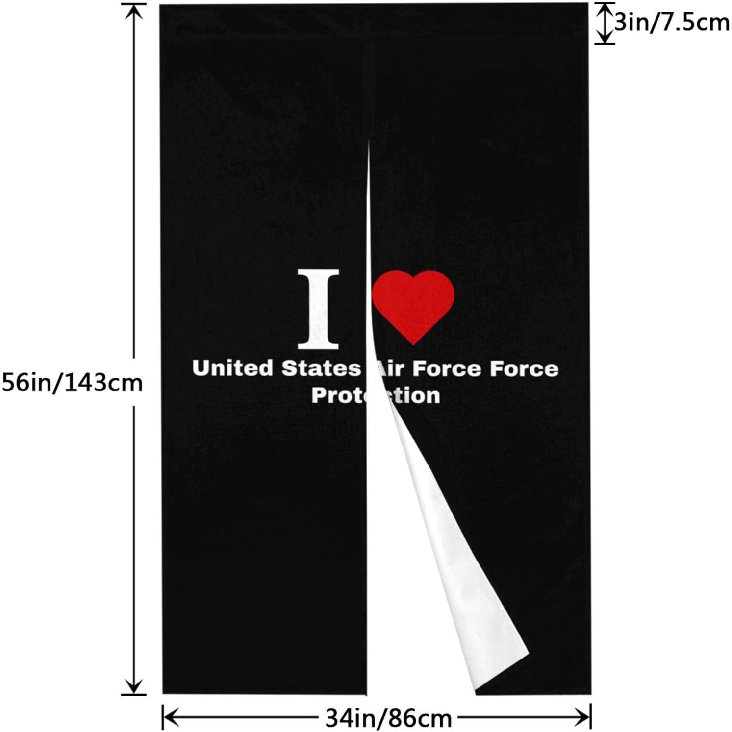 I Love USA Air Force Blackout Curtains 34x56in