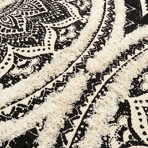 Seavish Boho Runner Rug 2x6 Mandala Pattern Tassels