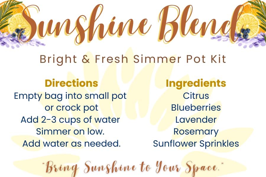Sunshine Simmer Potpourri Citrus Lavender Herbal